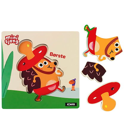 DR Wooden Puzzle - 3 Bricks - Brush