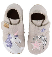 Living Kitzbühel Slippers - Wool - Einhornzauber - Oat Milk