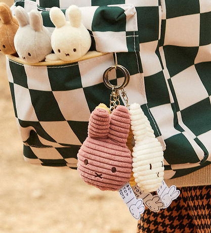 Bon Ton Toys Keychain - 10 cm - Miffy Flat ECO Corduroy - Dusty