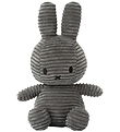 Bon Ton Toys Soft Toy - 23 cm - Miffy ECO Corduroy - Grey
