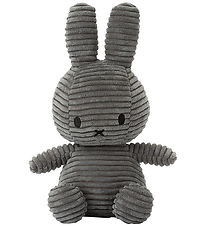 Bon Ton Toys Knuffel - 23 cm - Miffy ECO Corduroy - Grey