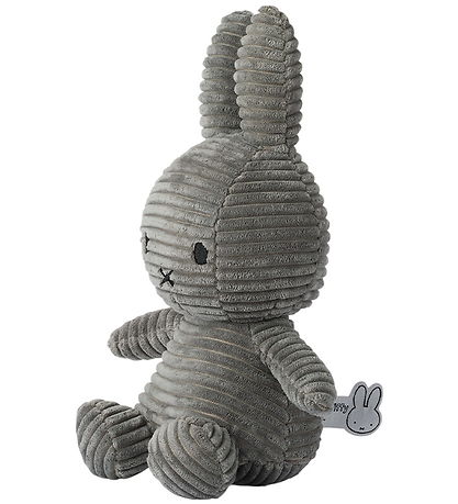 Bon Ton Toys Soft Toy - 23 cm - Miffy ECO Corduroy - Grey