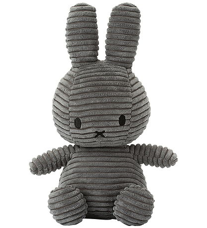Bon Ton Toys Soft Toy - 23 cm - Miffy ECO Corduroy - Grey
