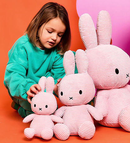 Bon Ton Toys Soft Toy - 23 cm - Miffy ECO Corduroy - Misty Rose