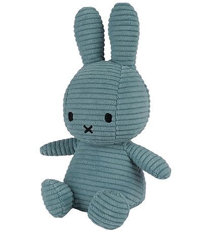 Bon Ton Toys Soft Toy - 23 cm - Miffy ECO Corduroy - Aviator Blu