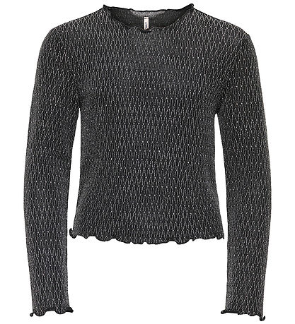 Kids Only Bluse - KogQueen - Black/Lurex Silber/Harlekin