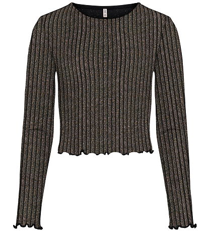 Kids Only Bluse - KogQueen - Black/Lurex Light Gold/Silber