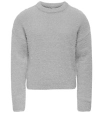 Kids Only Blouse - Knitted - KogPiumo - Light Grey Melange/Silve