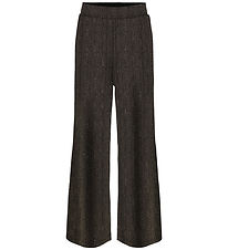 Kids Only Trousers - KogQueen - Black/Lurex Rose Gold/Stripe Kids Only Trousers - KogQueen - Black/Lurex Rose Gold/Stripe