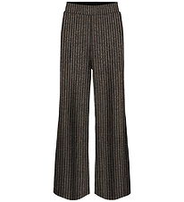 Kids Only Trousers - KogQueen - Black/Lurex Light Gold/Silver Kids Only Trousers - KogQueen - Black/Lurex Light Gold/Silver