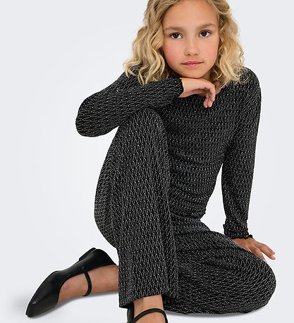 Kids Only Byxor - CookQueen - Black/Lurex Silver/Harlequin