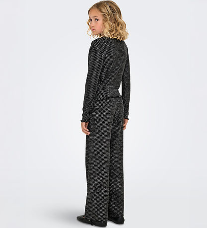 Kids Only Byxor - CookQueen - Black/Lurex Silver/Harlequin