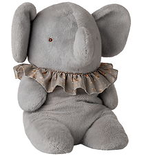 Maileg Soft Toy - Elephant I Plys - Large - Blue/Grey