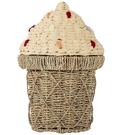 Panier av. Couvercle Bloomingville - 28x41 cm - Cillie - Naturel