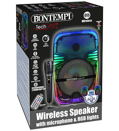 Haut-parleur av. Microphone/Lumière Bontempi - Sans fil