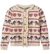Fliink Cardigan - Knitted - Viscose blend - Kino - Sandshell Fliink Cardigan - Knitted - Viscose blend - Kino - Sandshell