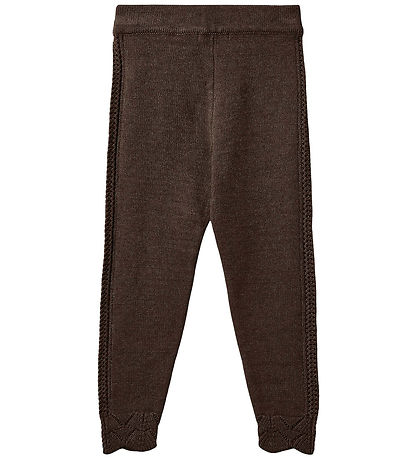 Fliink Broek - Gebreid - Viscose blend - Alilly - Koffieboon