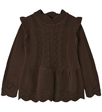 Fliink Bluse - Strick - Viskosemischung - Alilly - Kaffeebohne Fliink Bluse - Strick - Viskosemischung - Alilly - Kaffeebohne