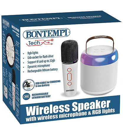 BontempiMini Haut-parleur av. Microphone/Lumière  BontempiMini Haut-parleur av. Microphone/Lumière