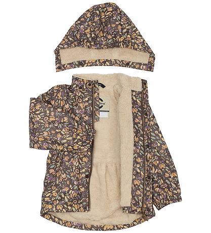 Mikk-Line Rainwear w. Lining - Teddy Rec - Raisin