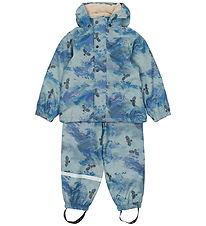 Mikk-Line Rainwear w. Lining - Teddy Rec - Blue Nights