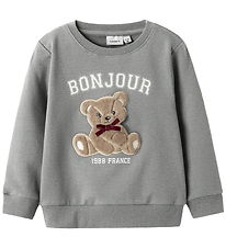 Name It Sweatshirt - NmfRear - Grey Melange Name It Sweatshirt - NmfRear - Grey Melange