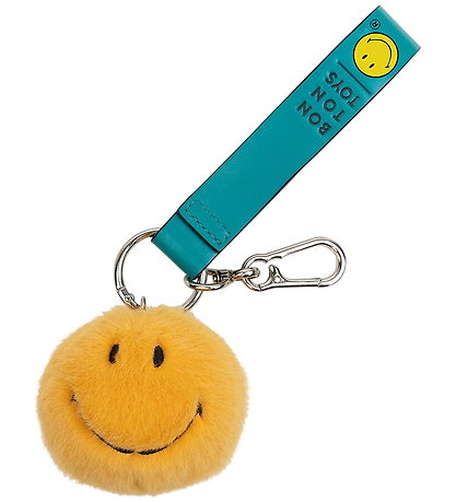 Bon Ton Toys Keychain - 7 cm - Smiley ECO Fuzzy Bag Charm - Yel