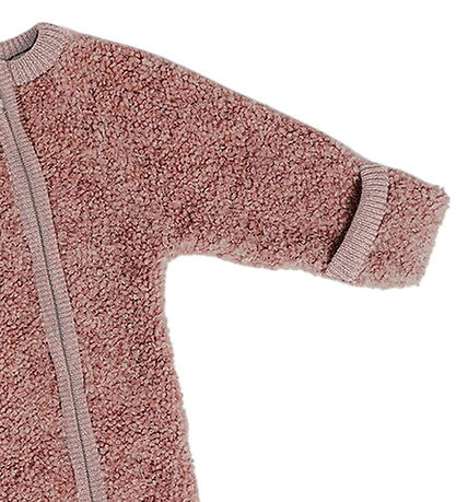 Smallstuff Pramsuit w. Zipper - Wool - Rose