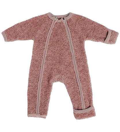 Smallstuff Pramsuit w. Zipper - Wool - Rose
