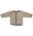 Smallstuff Cardigan w. Zipper - Wool - Natural Melange