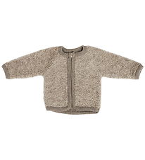 Smallstuff Cardigan w. Zipper - Wool - Natural Melange