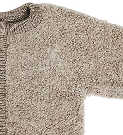 Smallstuff Cardigan w. Zipper - Wool - Natural Melange