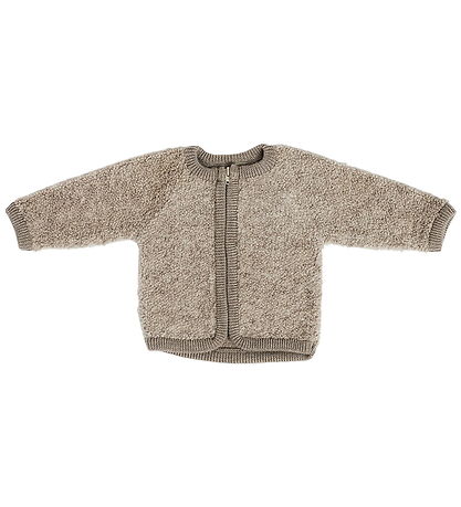 Smallstuff Cardigan w. Zipper - Wool - Natural Melange
