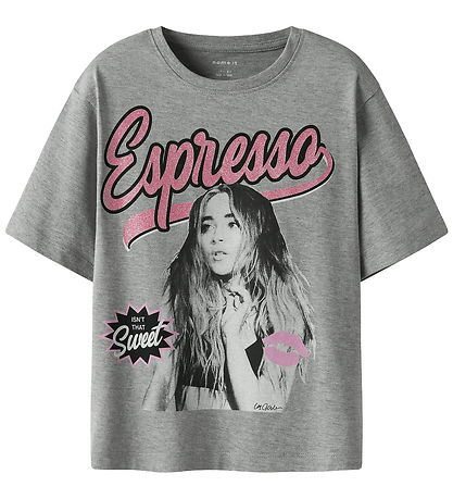 Name It T-shirt - NkfOdassa - Cicons - Grey Melange Name It T-shirt - NkfOdassa - Cicons - Grey Melange