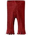 Lil' Atelier Leggings - Slim Rib - NbfFrita - Red Dahlia
