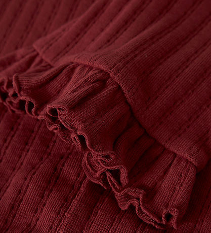 Lil Atelier Leggings - Slijm Rib - NbfFrita - Rood Dahlia