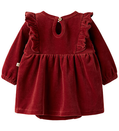 Body robe m/l Lil' Atelier - Velours - NbfSaga - Rouge Dahlia Body robe m/l Lil' Atelier - Velours - NbfSaga - Rouge Dahlia