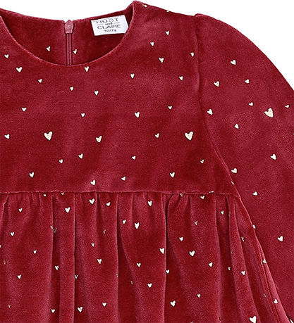 Hust and Claire Jurk - Fluweel - HCDonna - Teaberry m. Goud Hart
