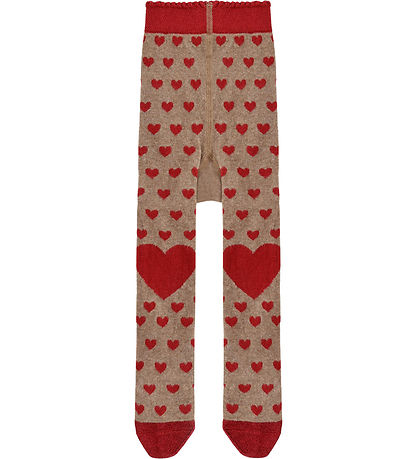 Collants Hust and Claire - HCFrankie - Hearts - Biscuit Collants Hust and Claire - HCFrankie - Hearts - Biscuit