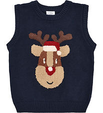Hust and Claire Vest - Gebreid - HCPrinco - Rendier - Meer Navy