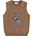 Hust and Claire Waistcoat - Knitted - HCPerry - Deer - Coffee Me