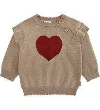 Hust and Claire Blouse - Knitted - HCPusle - Heart - Biscuit Hust and Claire Blouse - Knitted - HCPusle - Heart - Biscuit