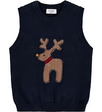 Hust and Claire Vest - Gebreid - HCPerry - Deer - Meer Navy