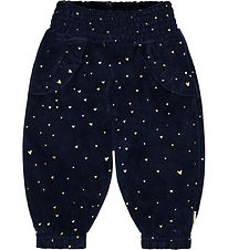 Hust and Claire Trousers - Velvet - HCTrine - More Navy w. Gold  Hust and Claire Trousers - Velvet - HCTrine - More Navy w. Gold