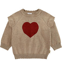 Hust and Claire Blouse - Knitted - HCPippa - Heart - Biscuit Hust and Claire Blouse - Knitted - HCPippa - Heart - Biscuit