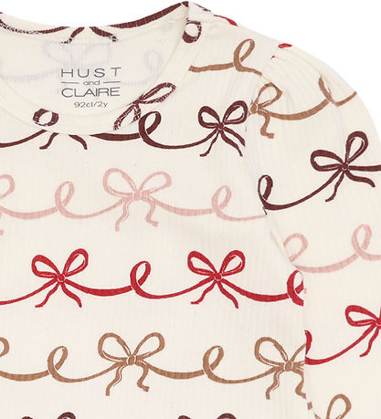 Hust and Claire Blouse - Rib - HCAmma - Bow - Sugar