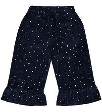 Hust and Claire Trousers - Velvet - HCTeresa - More Navy w. Gold Hust and Claire Trousers - Velvet - HCTeresa - More Navy w. Gold