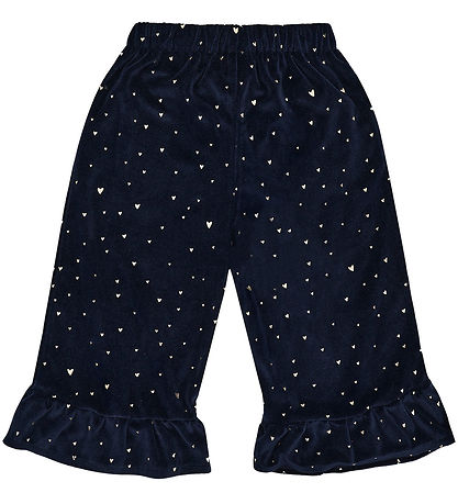 Hust and Claire Trousers - Velvet - HCTeresa - More Navy w. Gold Hust and Claire Trousers - Velvet - HCTeresa - More Navy w. Gold