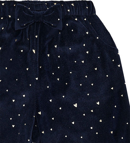 Hust and Claire Trousers - Velvet - HCTeresa - More Navy w. Gold Hust and Claire Trousers - Velvet - HCTeresa - More Navy w. Gold