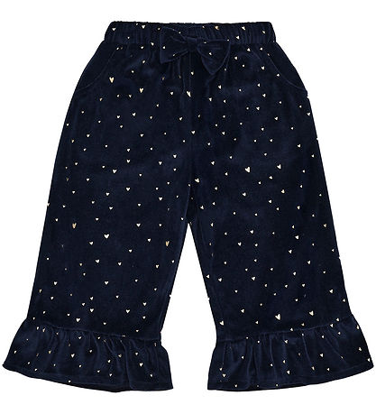 Hust and Claire Trousers - Velvet - HCTeresa - More Navy w. Gold Hust and Claire Trousers - Velvet - HCTeresa - More Navy w. Gold
